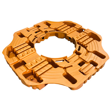 1600 x 1600 mm Heavy-Duty Twin-Sheet UHMWPE Copper Rod Coil Plastic Pallet