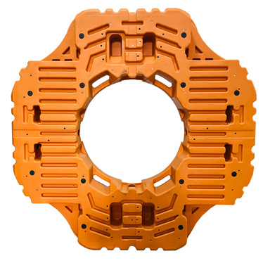 1600 x 1600 mm Heavy-Duty Twin-Sheet UHMWPE Copper Rod Coil Plastic Pallet