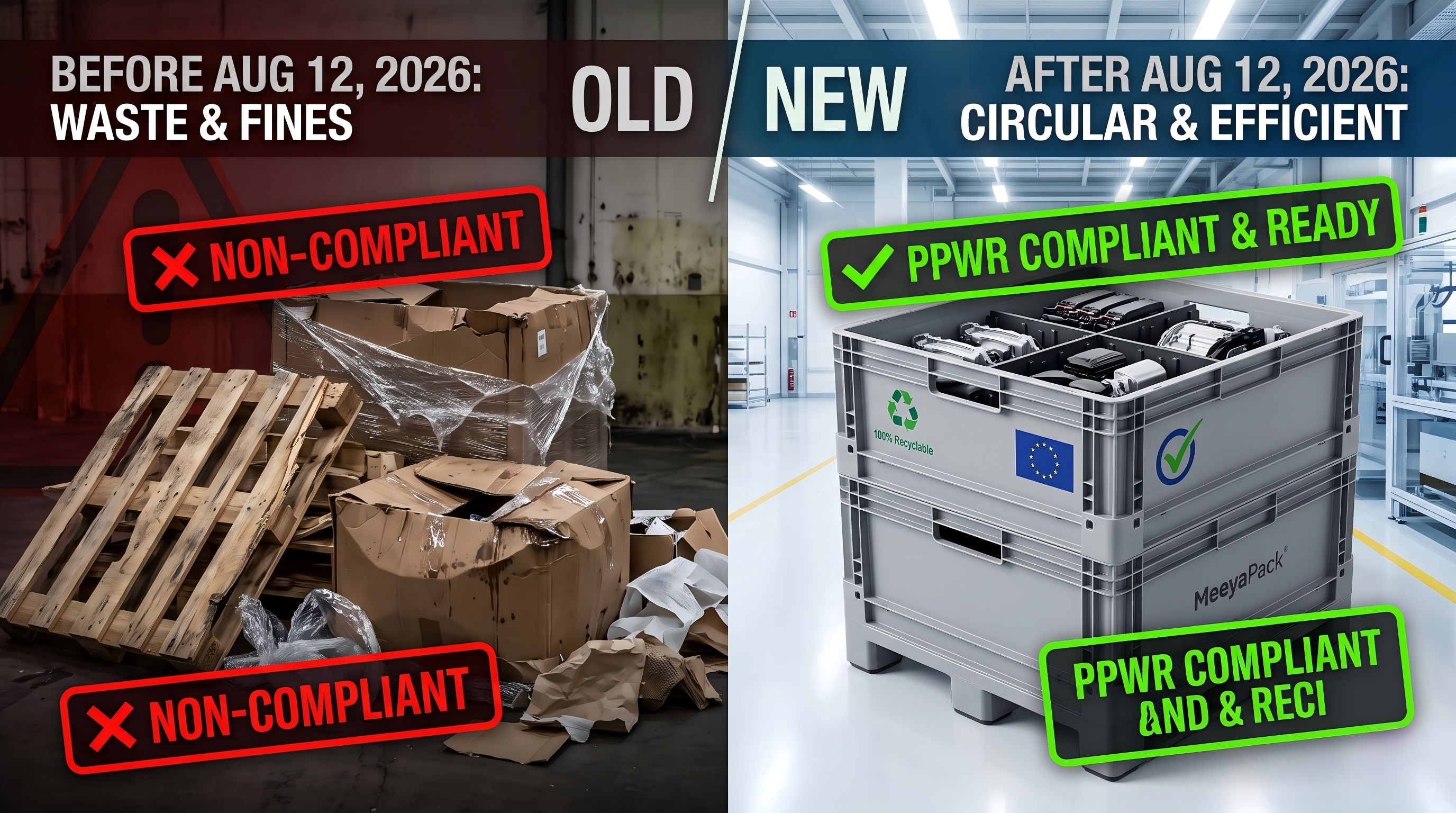 EU PPWR Compliance Guide: How Reusable Plastic Bulk Containers Help You Avoid Heavy Fines and Cut Logistics Costs